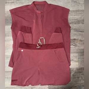 Figs Burgundy Jumpsuit